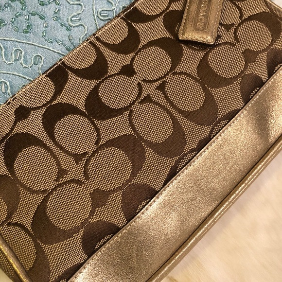 NWOT Y2K Coach Small shoulder bag Handbag/Wristlet Gold - Picture 11 of 15